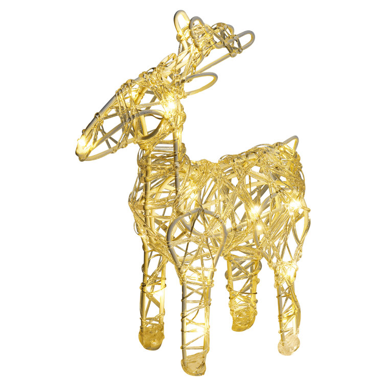 The Seasonal Aisle Standing Reindeer 20 LED Lighted Display Wayfair.co.uk